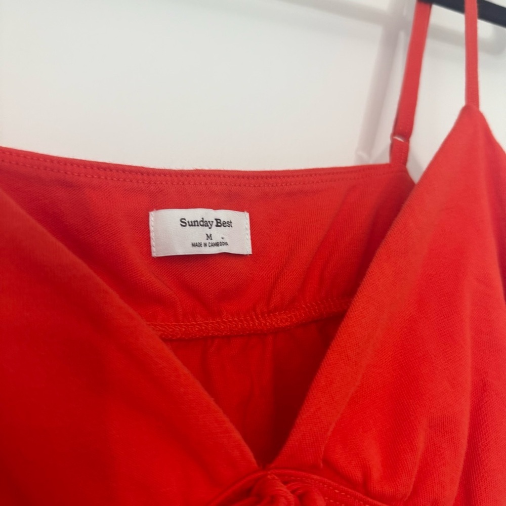 Sunday Best Aritzia Cottonwhisk LouLou Camisole Set of Two Poppy Red & Black Med - Picture 5 of 14